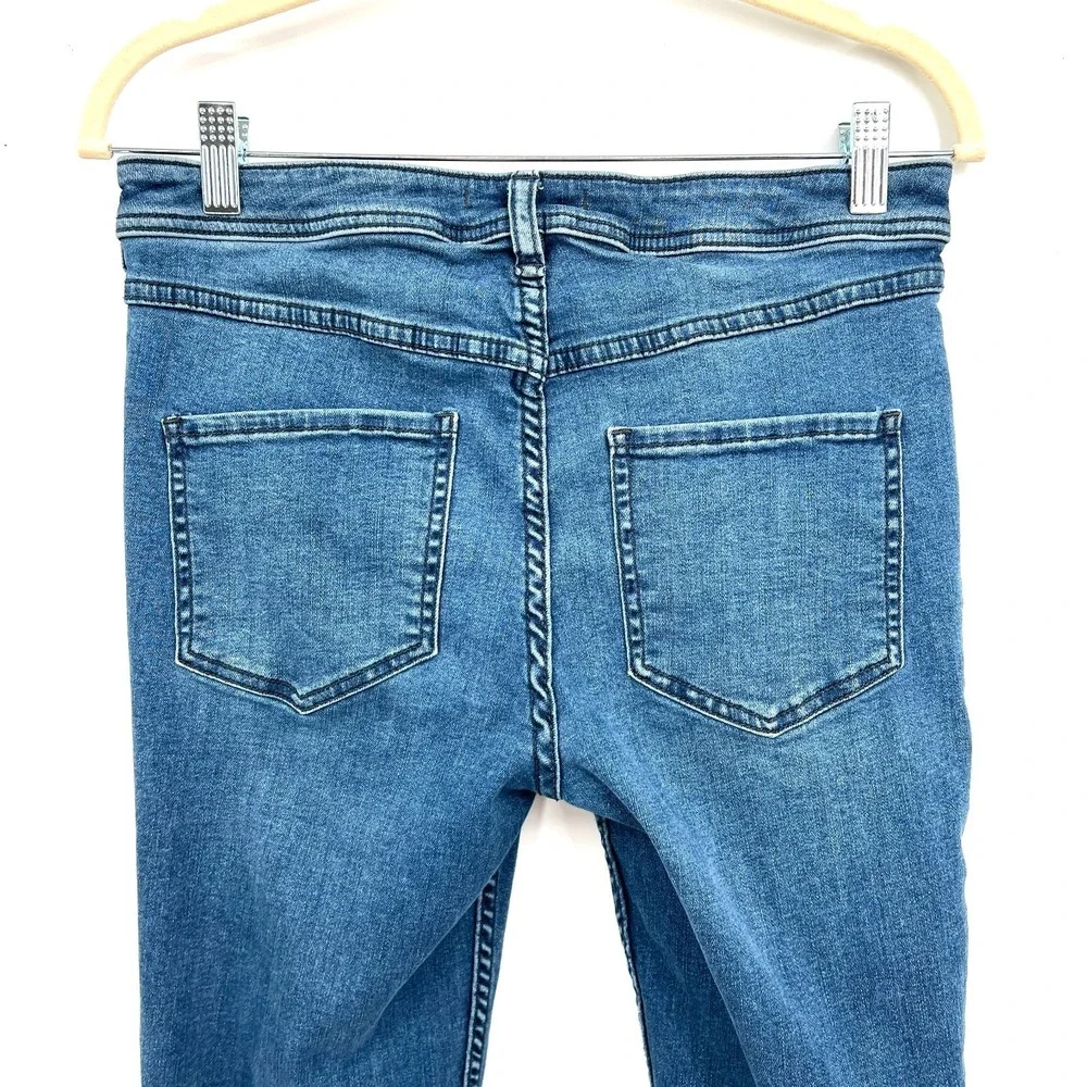 Free People mid rise flare jeans straight‎ stretch bell bottom boho retro 29